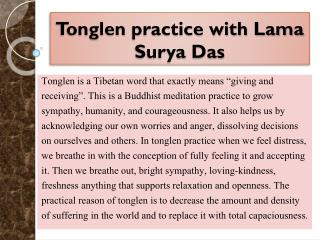 Tonglen practice with Lama Surya Das