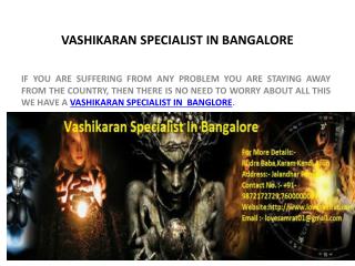 Vashikaran Specialist In Bangalore