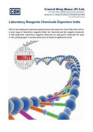 Laboratory Reagents Chemicals Exporters in India