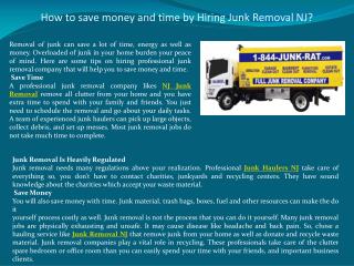 How to save money and time by Hiring Junk Removal NJ?