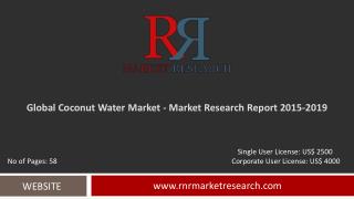 Coconut Water Market 2015 – 2019: Worldwide Forecasts and Analysis