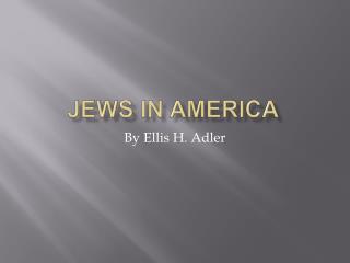 Jews in America