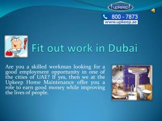 Find Fit Out and Plumbing Jobs in Dubai