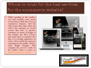 Whom to trust for the best services for the ecommerce website?