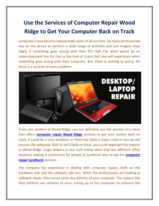 Use the Services of Computer Repair Wood Ridge to Get Your Computer Back on Track