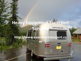 Heavy Equipment Transport Services