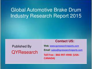 Global Automotive Brake Drum Market 2015 Industry Development, Research, Trends, Analysis and Growth