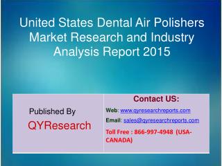 United States Dental Air Polishers Market 2015 Industry Study, Trends, Development, Growth, Overview, Insights and Outlo