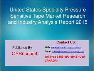 United States Specialty Pressure Sensitive Tape Market 2015 Industry Forecasts, Analysis, Applications, Research, Study,