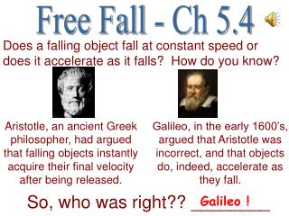 Free Fall - Ch 5.4