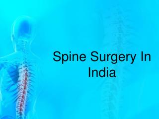 Get spine surgery in India