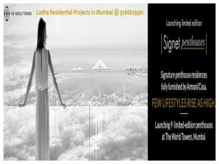 Lodha Residential Projects in Mumbai @ 9266629901