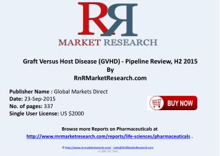 Graft Versus Host Disease Pipeline Comparative Analysis Review H2 2015