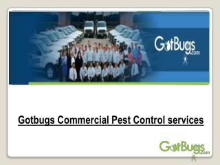 Gotbugs Commercial Pest Control services