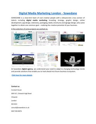 Digital Media Marketing London - Sowedane