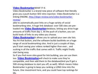 VIDEO BOOKMARKER REVIEW