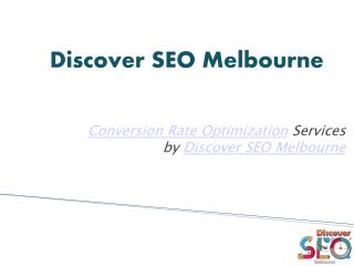 Best conversion rate optimisation agency | Discover SEO Melbourne
