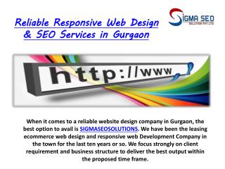 Reliable Responsive Web Design & SEO Services in Gurgaon