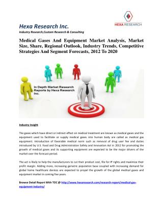 Medical Gases And Equipment Market Analysis, Market Size, Share, Regional Outlook, Industry Trends, Competitive Strategi