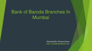 Bank of Baroda branches in Mumbai