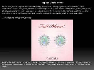 Top Ten Opal Earrings