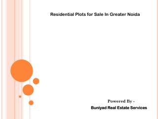 Residential Plots in Greater Noida for sale