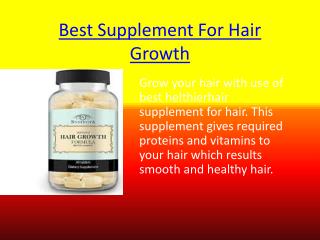 Best supplement for hair growth