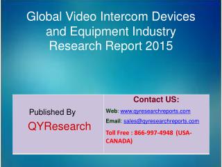 Global Video Intercom Devices and Equipment Market 2015 Industry Forecasts, Analysis, Applications, Research, Study, Ove