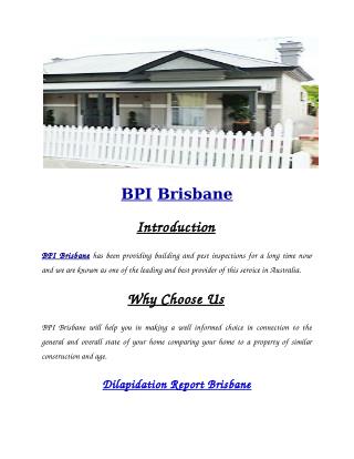 BPI Brisbane | Building and Pest Inspection Brisbane