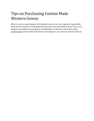 Western gowns