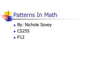 Patterns In Math