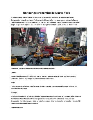 Un tour gastronómico de nueva york