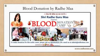 Blood Donation by Radhe Maa
