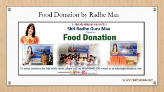 Food Donation by Radhe Maa