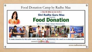 Food Donation Camp by Radhe Maa