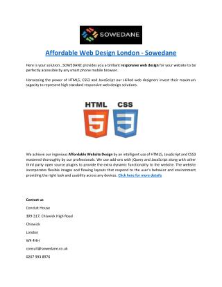 Affordable Web Design London - Sowedane