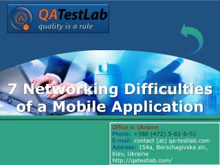 7 Networking Difficulties of a Mobile Application