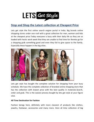 Online shopping with lets get style|Online shopping for wedding collection- letsgetstyle.com