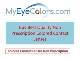 Buy Best Quality Non Prescription Colored Contact Lenses