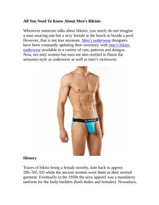 All You Need To Know About Men’s Bikinis