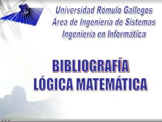 Universidad Rómulo Gallegos Área de Ingeniería de Sistemas Ingeniería en Informática