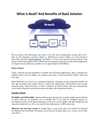 What is BaaS? And Benefits of BaaS Solution