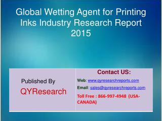 Global Wetting Agent for Printing Inks Market 2015 Industry Analysis, Development, Outlook, Growth, Insights, Overview a