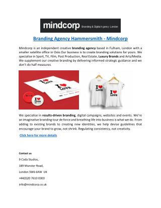 Branding Agency Hammersmith - Mindcorp