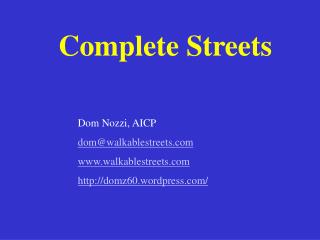 Complete Streets