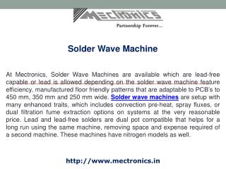 Solder Wave Machine