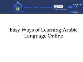 Easy Ways of Learning Arabic Language Online