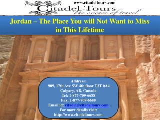 Jordan – The Place You will Not Want to Miss in This Lifetime