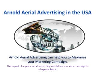 Arnold Aerial Advertising in the USA