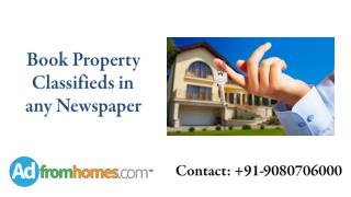 Property classifieds in all Indian Newspapers